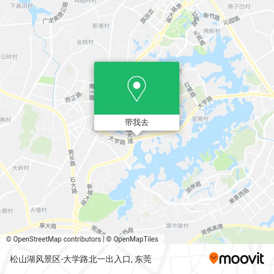 松山湖风景区-大学路北一出入口地图