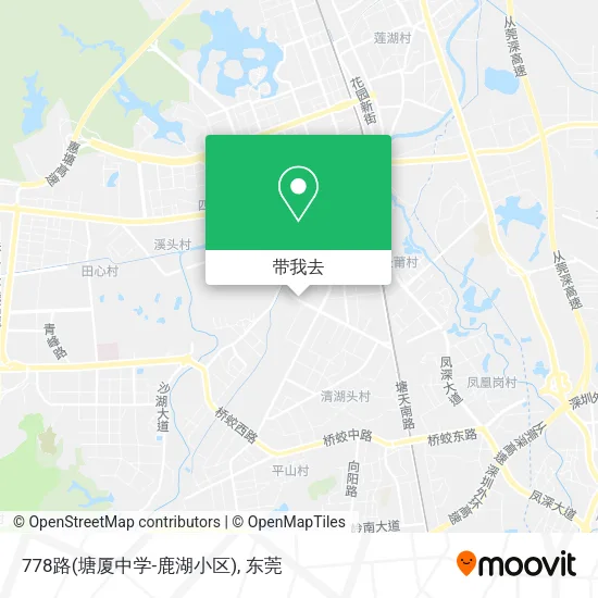 778路(塘厦中学-鹿湖小区)地图