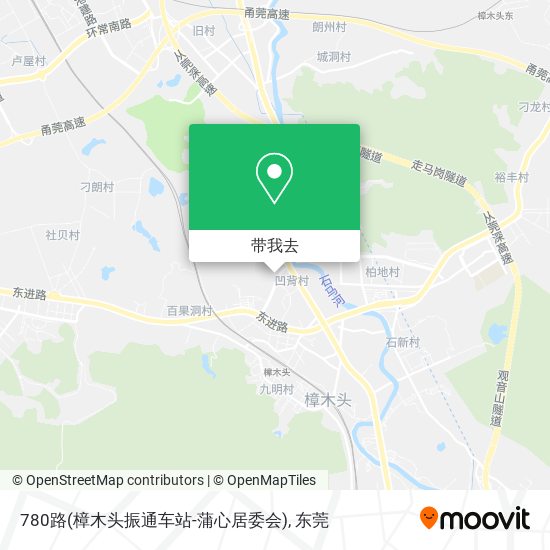 780路(樟木头振通车站-蒲心居委会)地图