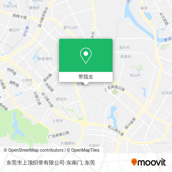 东莞市上顶织带有限公司-东南门地图