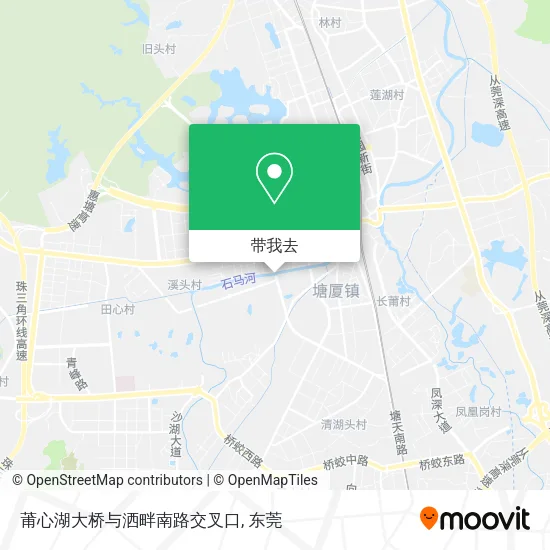 莆心湖大桥与洒畔南路交叉口地图