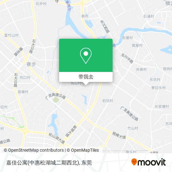 嘉佳公寓(中惠松湖城二期西北)地图