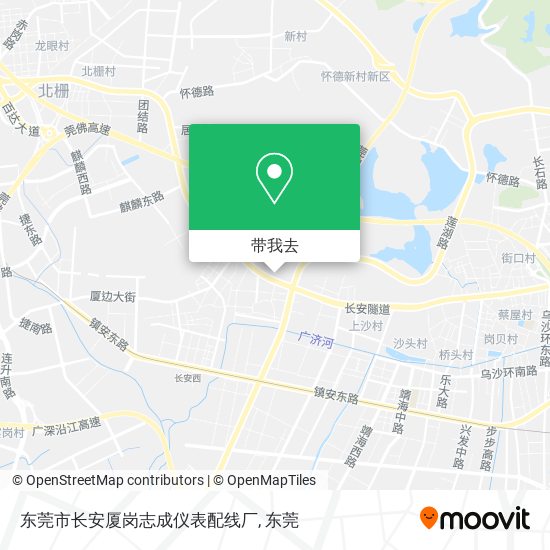 东莞市长安厦岗志成仪表配线厂地图