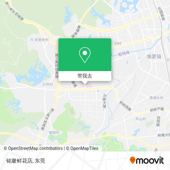 铭馨鲜花店地图