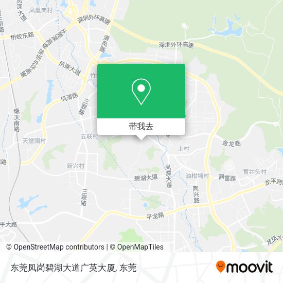 东莞凤岗碧湖大道广英大厦地图