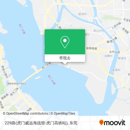 229路(虎门威远海战馆-虎门高铁站)地图
