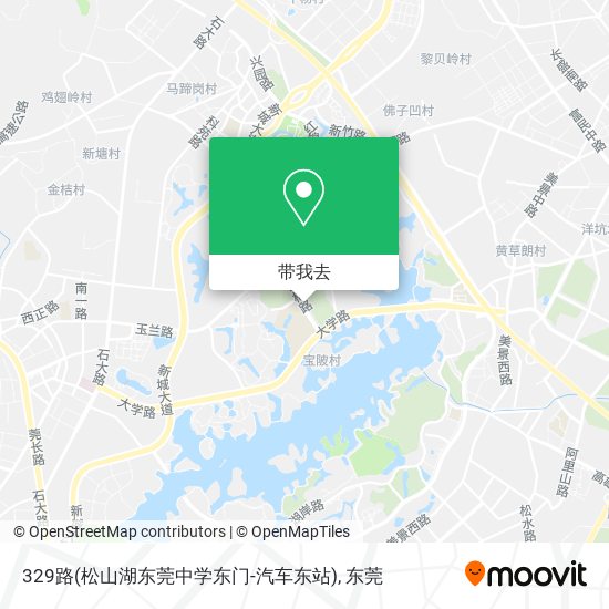 329路(松山湖东莞中学东门-汽车东站)地图