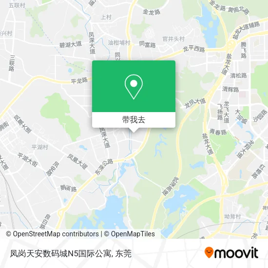 凤岗天安数码城N5国际公寓地图