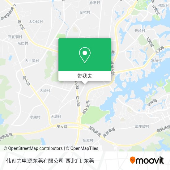 伟创力电源东莞有限公司-西北门地图