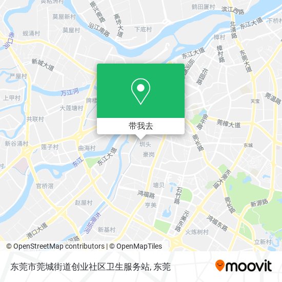 东莞市莞城街道创业社区卫生服务站地图