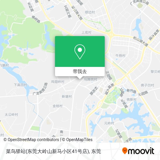 菜鸟驿站(东莞大岭山新马小区41号店)地图