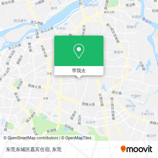 东莞东城区嘉宾住宿地图