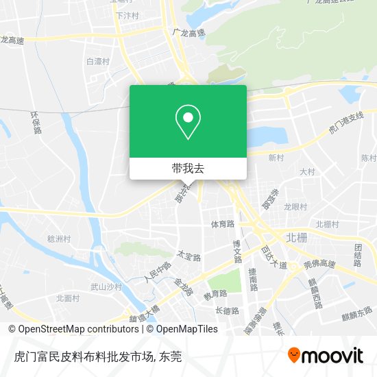 虎门富民皮料布料批发市场地图