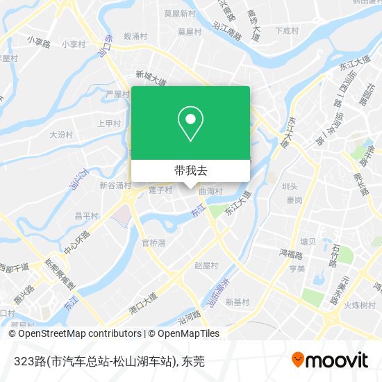 323路(市汽车总站-松山湖车站)地图