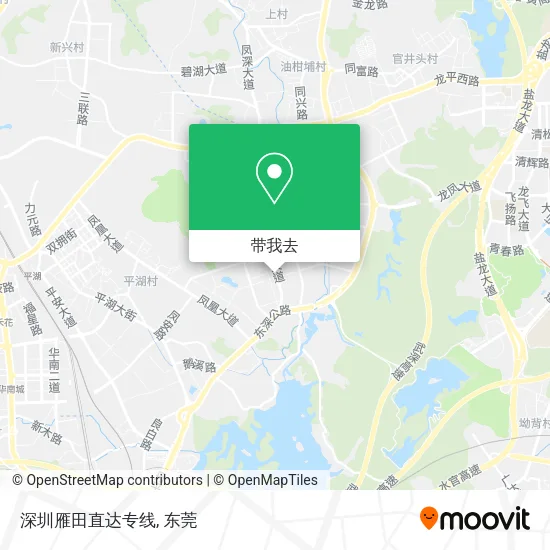 深圳雁田直达专线地图