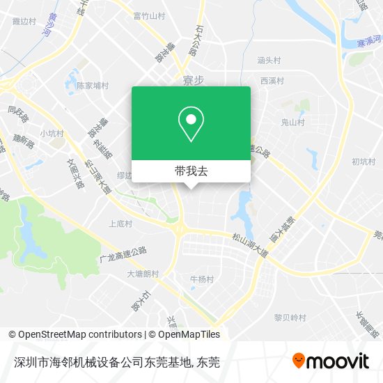 深圳市海邻机械设备公司东莞基地地图