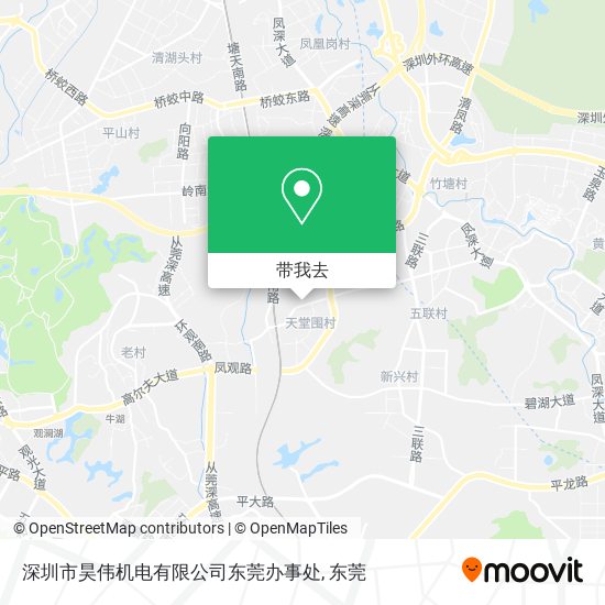 深圳市昊伟机电有限公司东莞办事处地图