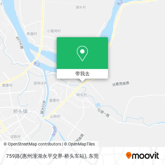 759路(惠州潼湖永平交界-桥头车站)地图