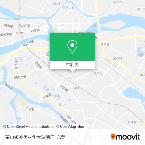茶山镇冲美村华大玻璃厂地图