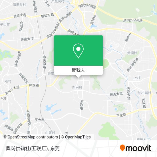 凤岗供销社(五联店)地图