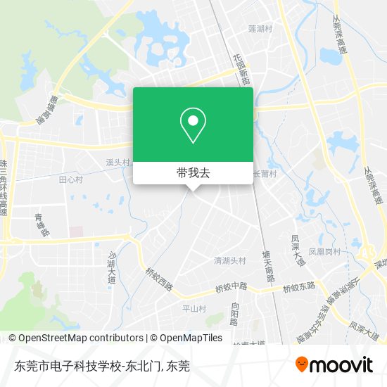 东莞市电子科技学校-东北门地图