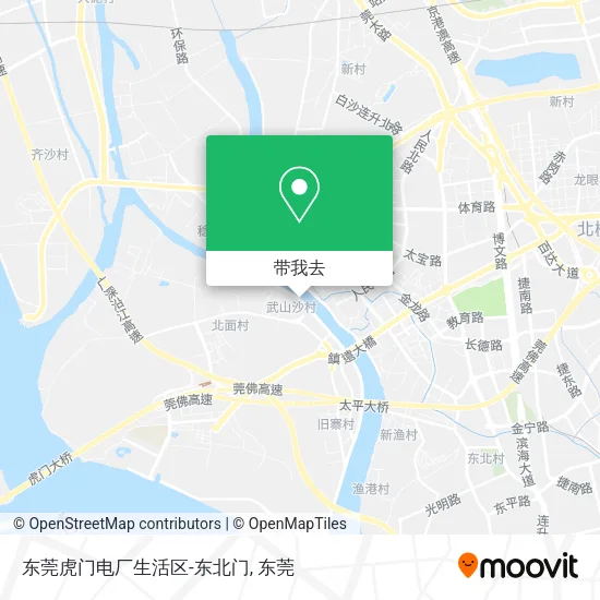 东莞虎门电厂生活区-东北门地图