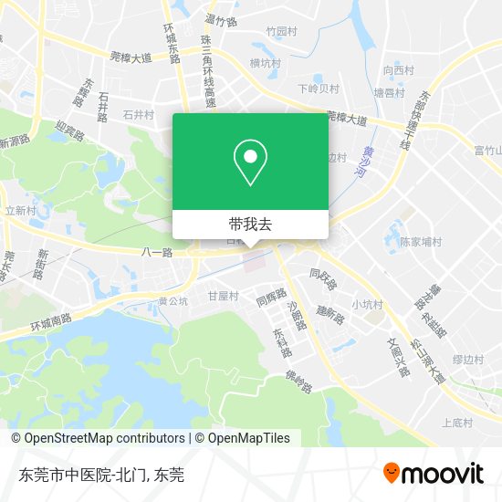 东莞市中医院-北门地图