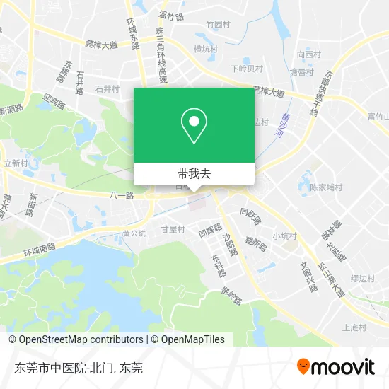 东莞市中医院-北门地图