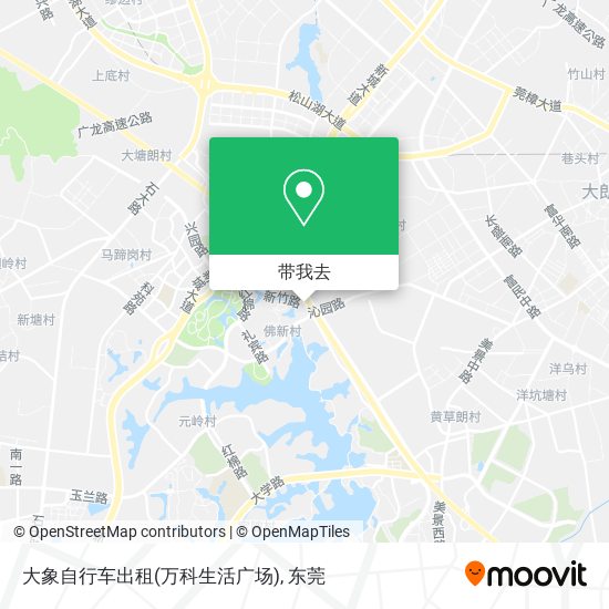 大象自行车出租(万科生活广场)地图