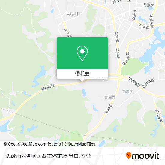 大岭山服务区大型车停车场-出口地图