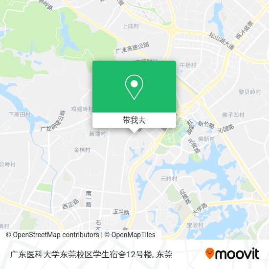 广东医科大学东莞校区学生宿舍12号楼地图