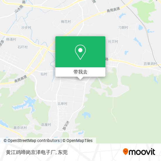 黄江鸡啼岗京泽电子厂地图