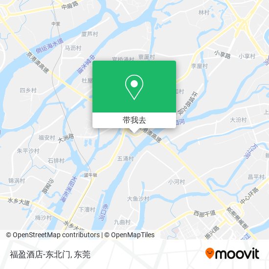 福盈酒店-东北门地图