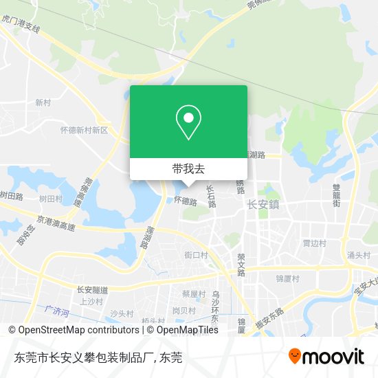 东莞市长安义攀包装制品厂地图