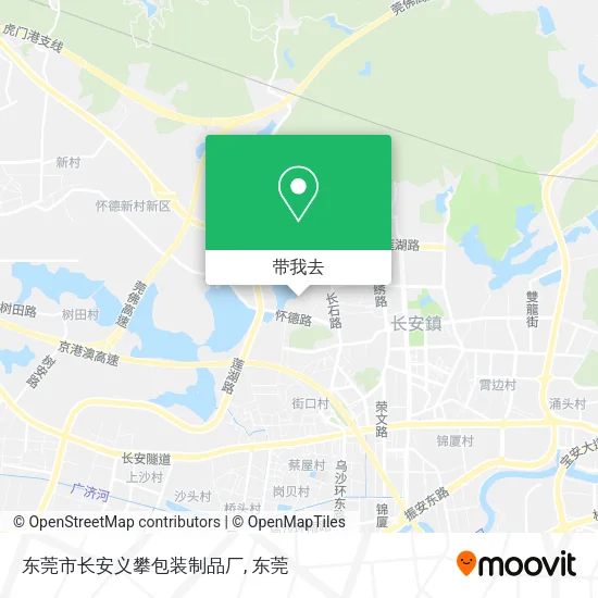 东莞市长安义攀包装制品厂地图