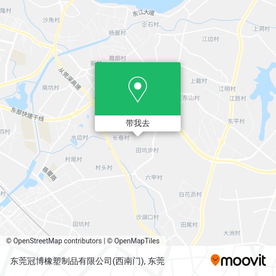 东莞冠博橡塑制品有限公司(西南门)地图