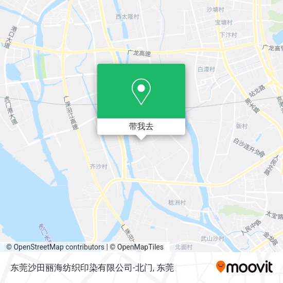 东莞沙田丽海纺织印染有限公司-北门地图