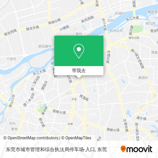 东莞市城市管理和综合执法局停车场-入口地图