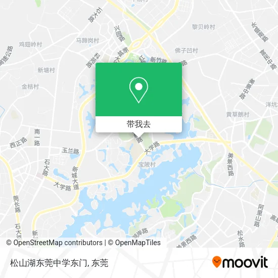 松山湖东莞中学东门地图