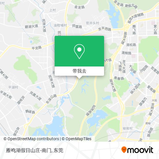 雁鸣湖假日山庄-南门地图