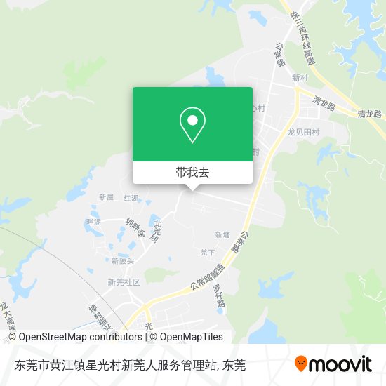 东莞市黄江镇星光村新莞人服务管理站地图