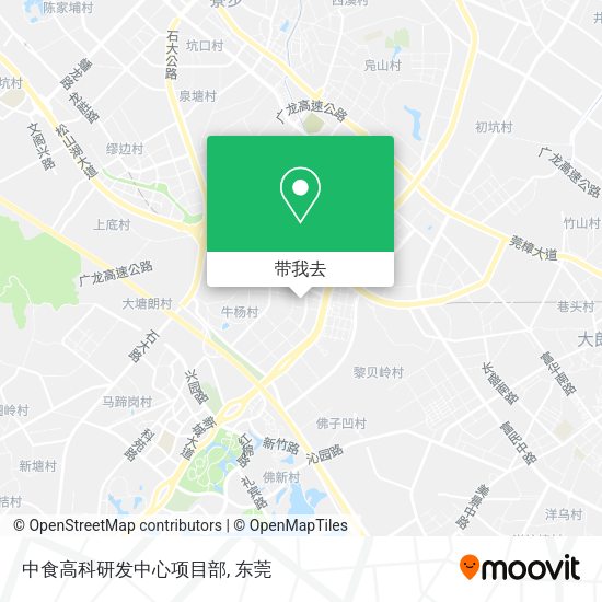 中食高科研发中心项目部地图