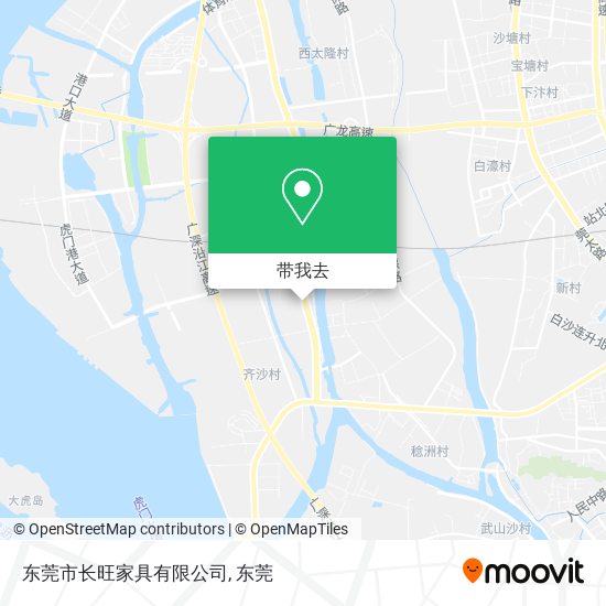 东莞市长旺家具有限公司地图