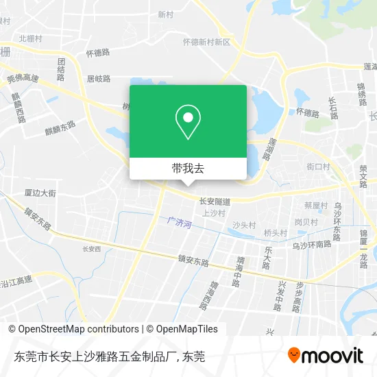 东莞市长安上沙雅路五金制品厂地图