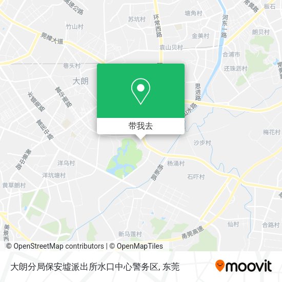 大朗分局保安墟派出所水口中心警务区地图