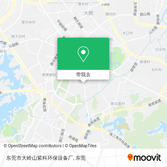 东莞市大岭山紫科环保设备厂地图