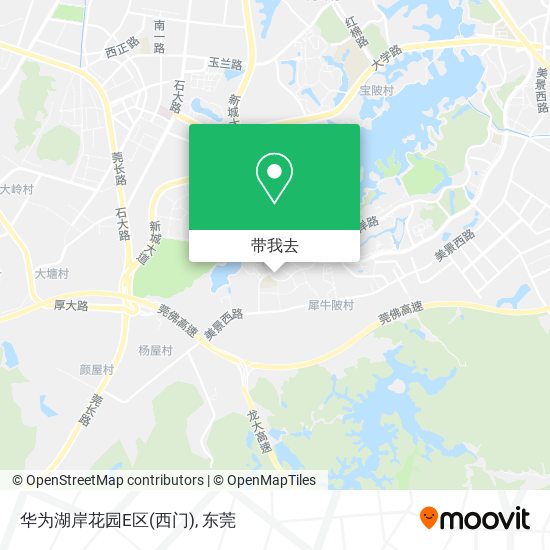 华为湖岸花园E区(西门)地图