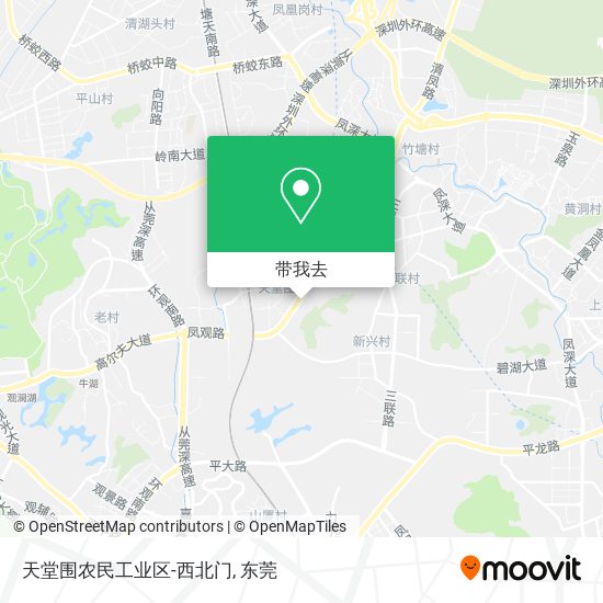 天堂围农民工业区-西北门地图