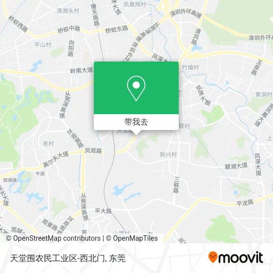 天堂围农民工业区-西北门地图