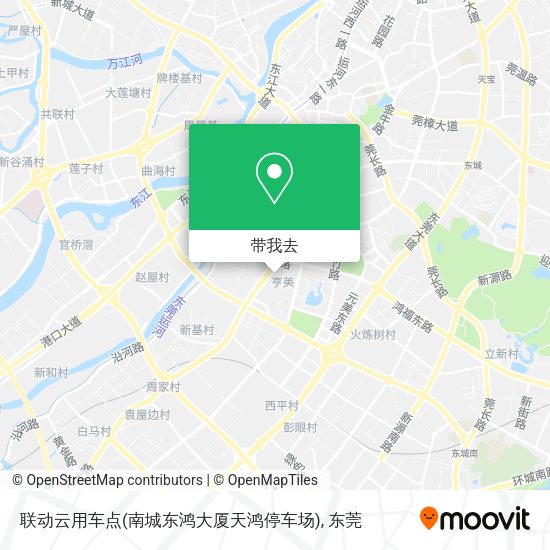 联动云用车点(南城东鸿大厦天鸿停车场)地图